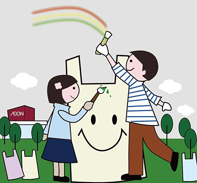 青島永旺25周年“童心畫環(huán)?！惫媸掷L購(gòu)物袋活動(dòng)